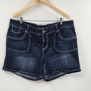 Maurices Dark Blue Jean Shorts Size 24